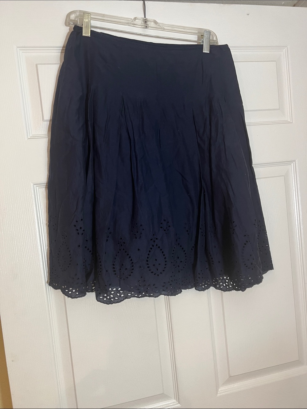 St. John's Bay Navy Eyelet Hem Circle Skirt
